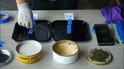 同一時(shí)間使用蜜蠟250的模具在差不多2秒后就掉落在桌面上，但使用常規(guī)蠟的模具還是牢牢地穩(wěn)固貼在模具上，附著力十分強(qiáng)，由此可見使用蜜蠟250的脫膜效果更勝一籌。